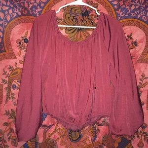 Crop top long sleeve shirt